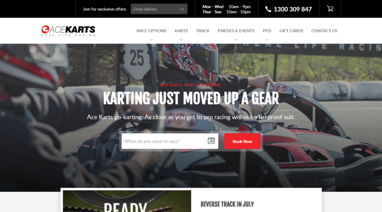 Ace Karts Website