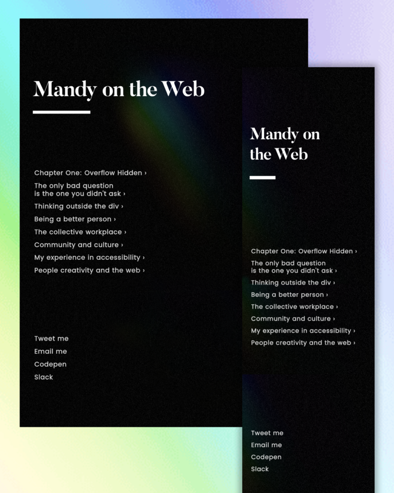 Mandy on the web