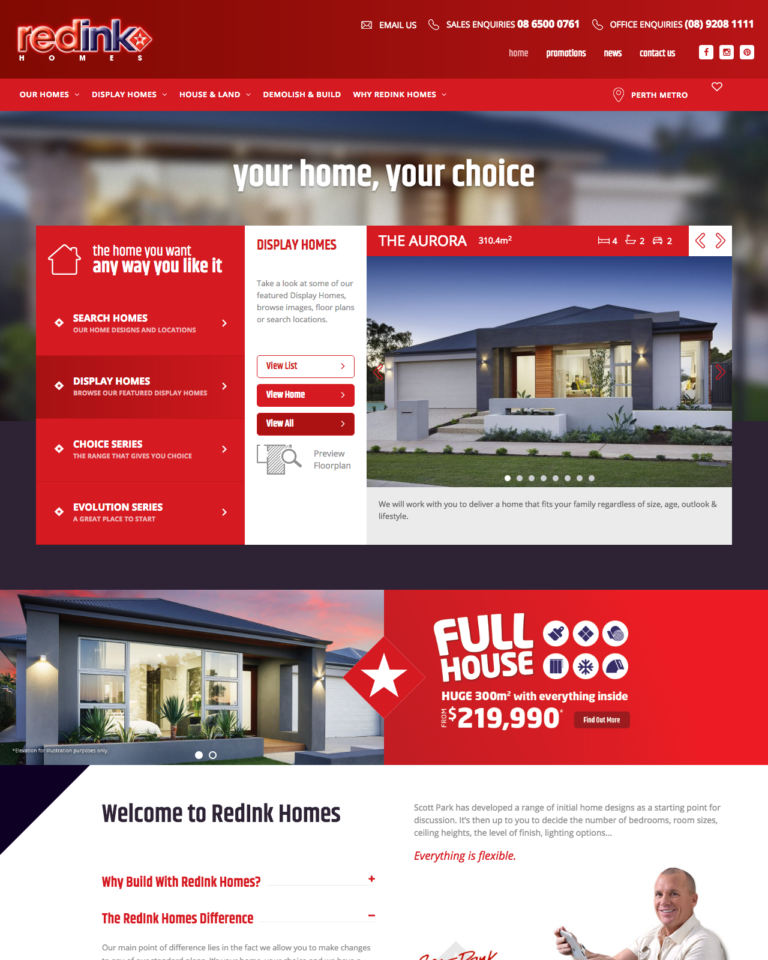 Redink Homes Website
