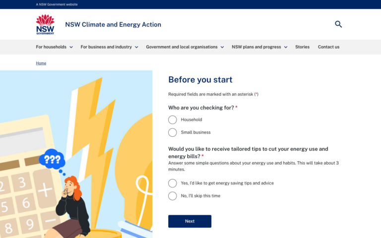 NSW Climate and Energy Action - Energy Savings Finder & Calculator